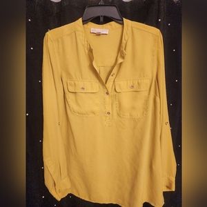 Michael kors mustard long sleeves shirt